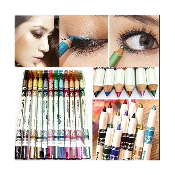 12 couleurs Eyeliner crayon de maquillage cosm¨¦tiques stylos set