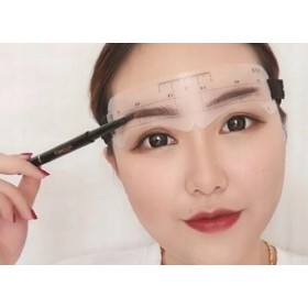 Pochoirs à sourcils réutilisables avec règle ensemble de 6 pièces Deni Carte