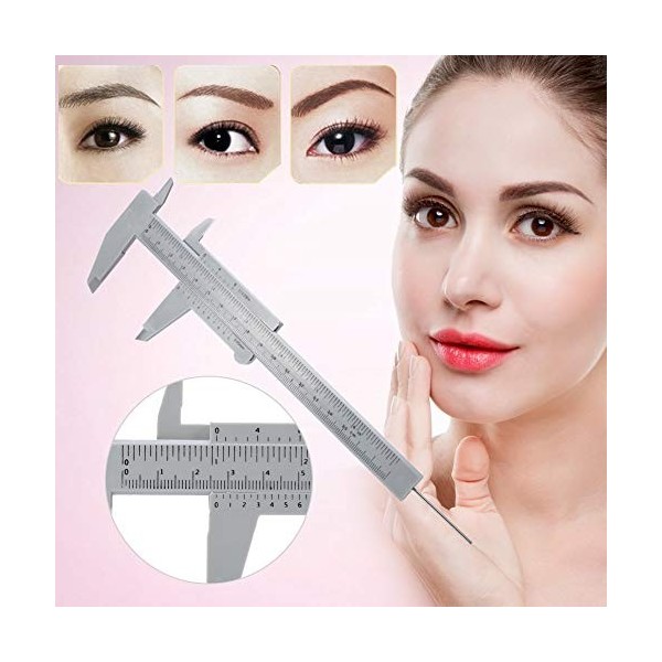 Plastic Eyebrow Tattoo Micrometer Measuring Tool - Lightweight and Precise for Permanent Makeup