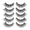 Faux Cils Naturel court 3d Faux Cils Doux 5 paires Réutilisable Cat Eye Fake Lashes Waterproof les faux cils Wispy Eye Lashes