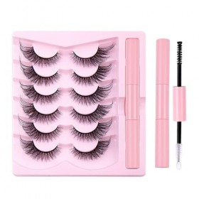 Faux cils,Faux cils 3D aux yeux de renard, aspect naturel dramatique - Paquet de 6 paires de faux cils vaporeux, paquet de fa