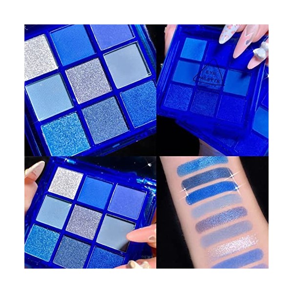 Base Paupiere Maquillage Blue Goblin 9 Color Eye Shadow Plate Coloration facile Anti Sweat Excellente qualité Maquillage Maqu