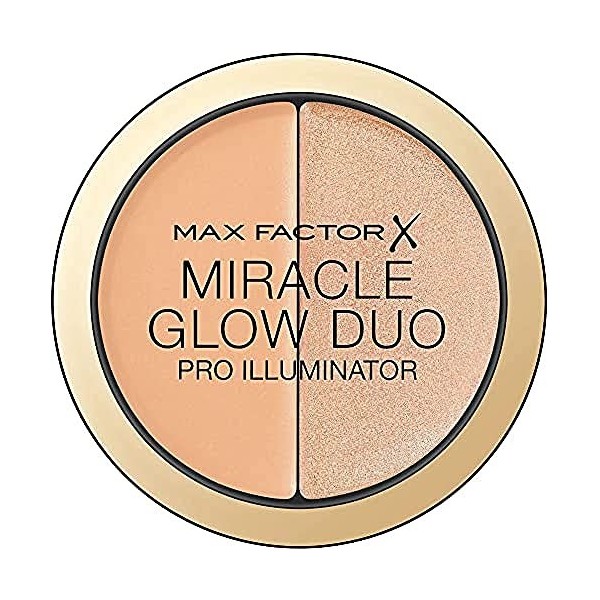 Max Factor Miracle Glow Duo Pro Illuminator, Creamy Highlighter, 2-Medium