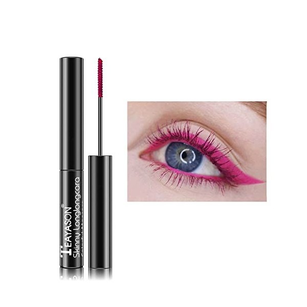 Dinglong 4D mascara de cils en fibre de soie imperméable Mascara coloré pour des cils nacrés durables Vert