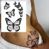 TREND ON TATS butterfly temporary tattoo, black butterfly tattoo, temporary tattoo, fake tattoos for kids, temporary, temp. t