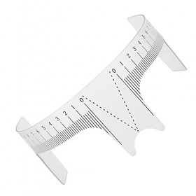 Règle à Sourcils pour Microblading avec échelle Standard pour un Design Précis et Efficace des Sourcils, Plastique Transparen