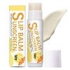 Crème solaire pour les lèvres - Baume à Lèvres Hydratant Bum Sun SPF30 - Crème solaire format voyage pour les lèvres, apaise 