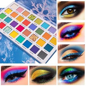 HAFNFUE Palette de fards à paupières avec 20 pinceaux de maquillage, 32 couleurs de maquillage, palette de fards à paupières,