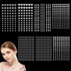 1048 Pcs Strass Visage Auto AdhéSifs, RISVOWO Paillettes Visage, Gemmes Strass Autocollants, Tatouage Paillette pour Visage Y