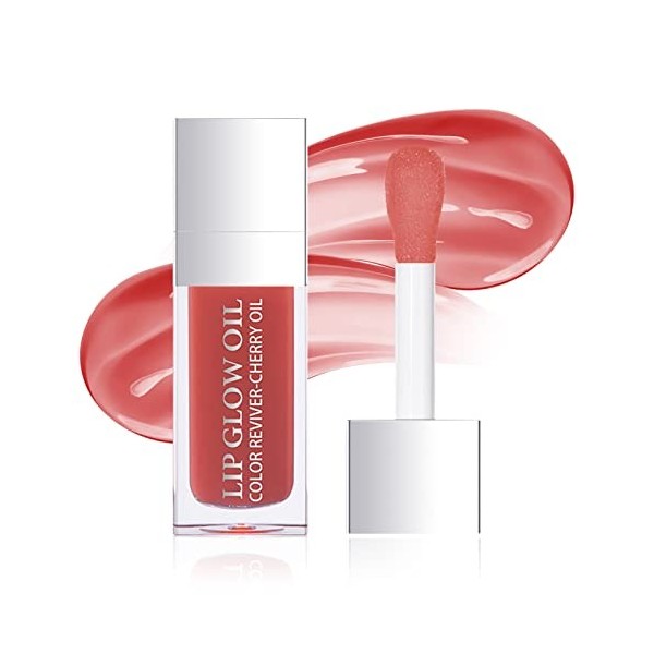 Ofanyia Hydrating Lip Glow Oil, Plumping Lip Gloss Tinted Lip Balm Transparent Lip Care, Long Lasting Hydrating Lip Gloss Tin