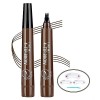 Stylo De Sourcil Microblading, 4 Points Impermeables De Sourcil 4 Maeup Naturel Professionnel Pointu Sourcils Extrite Dessin 