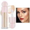 Highlighter Liquide Hydratant Brighten, Luminateur Liquide Longue Durée Smooth Shimmer, Bronzer Liquide Contour Stick Facile 