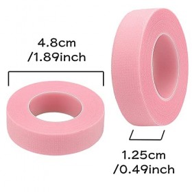 Lot de 4 Rouleaux de Ruban Cils PE, Ruban Cils Roses, Ruban Extension de Cils en Micropores, Respirant, 9 m par rouleau