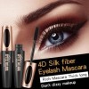 Mascara Volume et Longueur, Mascara Fibre de Soie 4D, Brosse Fibres Haute Précision - Extreme Black - résistant aux taches, S