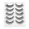 3D Faux Cils Naturels Lashes en œIl de Chat 5 Paires Réutilisables Faux Cils de Vison Faits à La Main Cat Eye Lashes Doux Fak