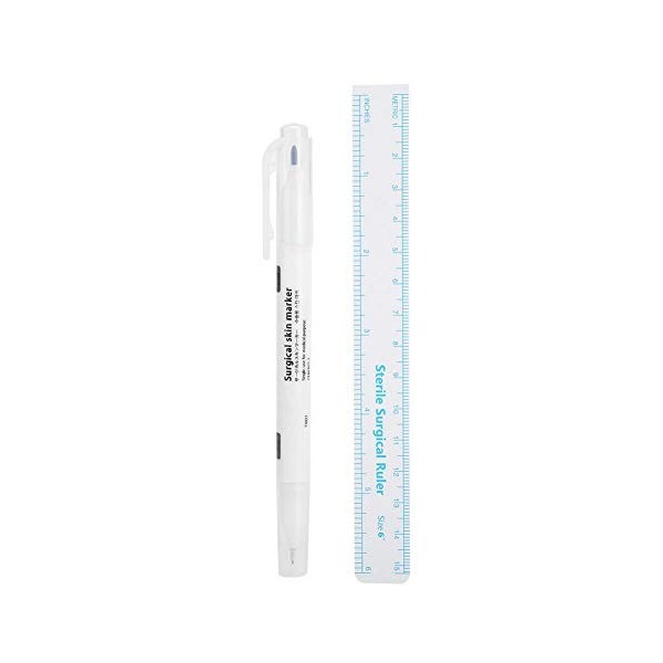 Cadeau de Juillet Stylo marqueur de tatouage pour lèvre de sourcil Stylo de positionnement imperméable semi-permanent 03 Bla