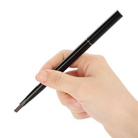 Crayon Sourcil Waterproof – Delalman Eyebrow Pencil Doublure avec Brosse à Sourcil Longue Durée Automatique Rotatoire sans Tr