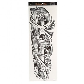 6 autocollants de tatouage temporaire femme mâle simulation temporaire bras complet cou autocollants dart corporel pour la f