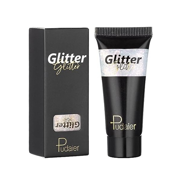 Gel capillaire pailleté - Paillettes épaisses holographiques étincelantes de longue durée | Accessoires Rave pour cheveux, lè