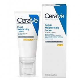 CeraVe Crème Hydratante Visage SPF 30 | 52ml | Crème Visage Jour Hydratante 24h à lAcide Hyaluronique pour Peaux Normales à 