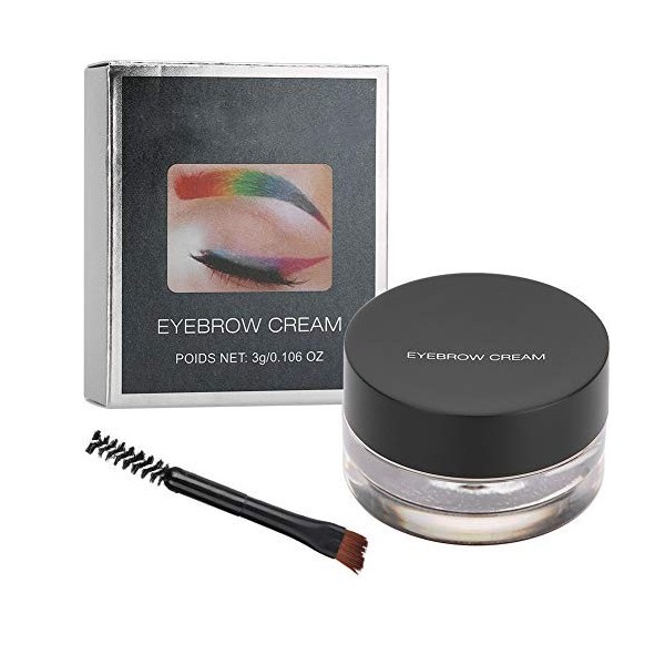 Crème pour les sourcils avec pinceau - Gel de maquillage pour les sourcils imperméable à leau sept 