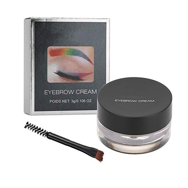 Crème pour les sourcils avec pinceau - Gel de maquillage pour les sourcils imperméable à leau sept 
