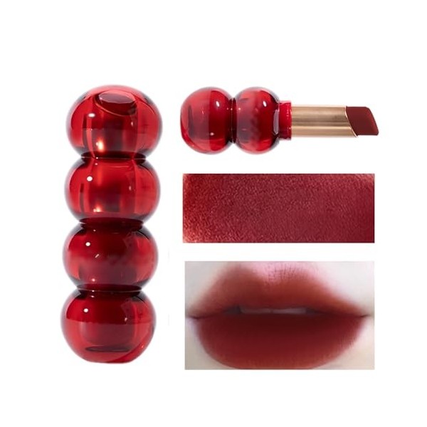 Bâton à lèvres mat - Rouge à lèvres antiadhésif en forme de gourde glacée,Maquillage de rouge à lèvres velouté ne se décolore