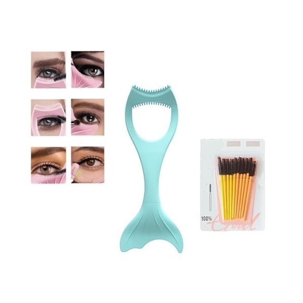 Outils de protection 3 en 1 pour application de cils 2024 pour mascara avec peigne daide à cils, brosse de protection pour c