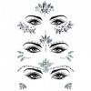 Sularpek 3 Ensembles Strass Autocollant Visage, Strass Maquillage Visage, Visage Bijoux Maquillage Strass Autocollant, pour M