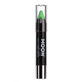 Moon Glow Bâton de peinture UV néon, pastel corporel pour le visage et le corps, Vert foncé