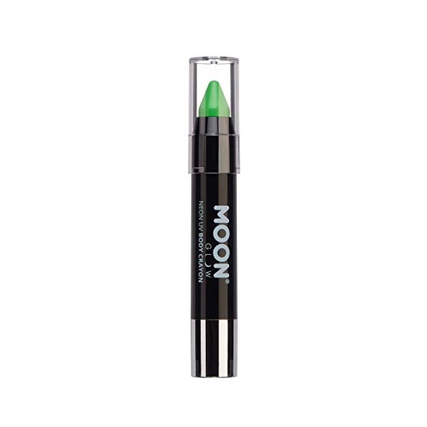 Moon Glow Bâton de peinture UV néon, pastel corporel pour le visage et le corps, Vert foncé