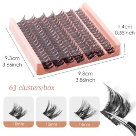 Faux Cils 7RangéEs DExtensions De Cils Longs, Grappes De Cils CroiséS éPais Et Moelleux 56 Grappes De Cils SegmentéS Douces 