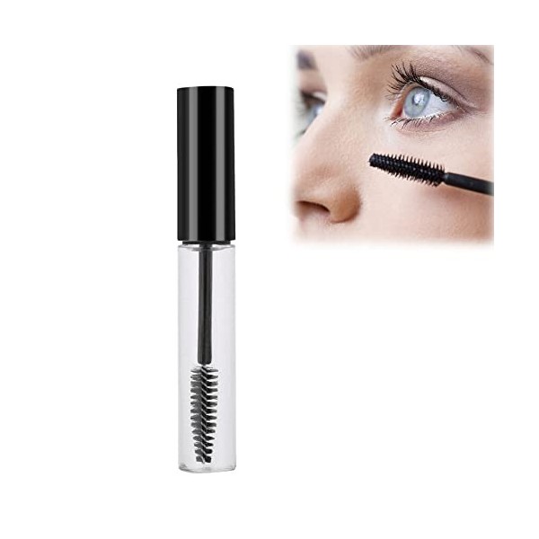 5 couleurs de 10 ml tube mascara vide avec baguette pour cils, bouteille conteneur vide, brosse rechargeable portable réutili