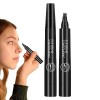 Stylo liquide pour sourcils - Stylo à sourcils 4 points étanche - Crayon à sourcils Nature, stylo à sourcils pour sourcils sa