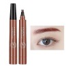 Stylo liquide pour sourcils - Stylo à sourcils 4 points étanche - Crayon à sourcils Nature, stylo à sourcils pour sourcils sa