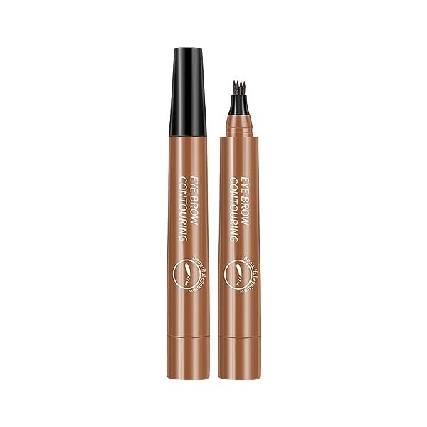 Stylo liquide pour sourcils - Stylo à sourcils 4 points étanche - Crayon à sourcils Nature, stylo à sourcils pour sourcils sa