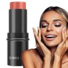 Bâton de contour - Bâton de fond de teint contour portable longue durée | Bâton bronzant doux et fard à joues crème, cadeau p