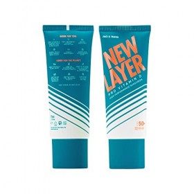 NEW LAYER crème solaire pour le visage | SPF 50+ | Pro Vitamine D | Sans micro-plastique | Sans octocrylène | Résistant à le