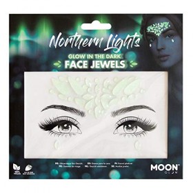 Moon Glow Bijoux pour le visage Brille dans le noir pour les gemmes du visage et du corps du Festival, autocollants de maquil
