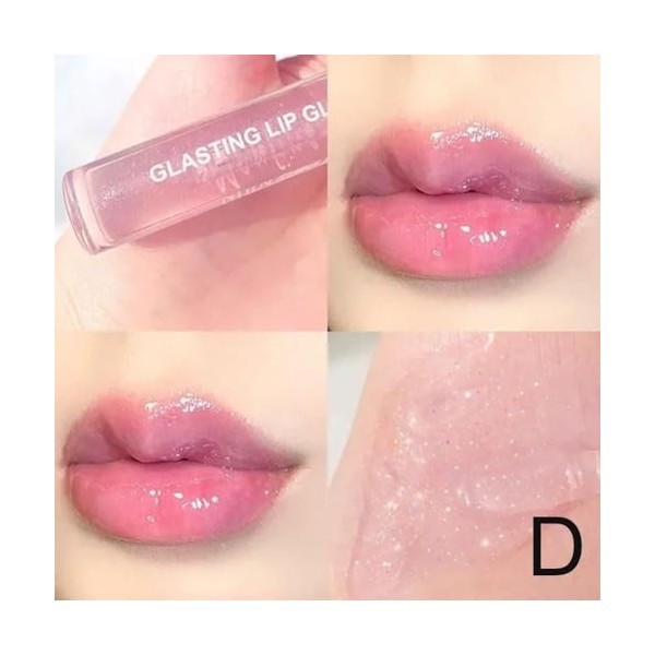 Brillant à lèvres miroir à leau - Vernis à lèvres transparent - Étanche - Longue durée - Rouge à lèvres liquide - Cosmétique