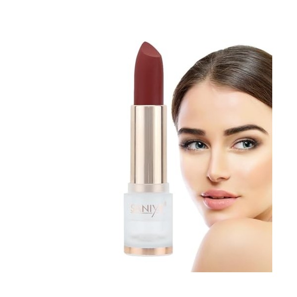 Rouge à lèvres mat longue durée | Repulpeur de lèvres hautement pigmenté longue durée,Rouge à lèvres rouge pour filles et fem