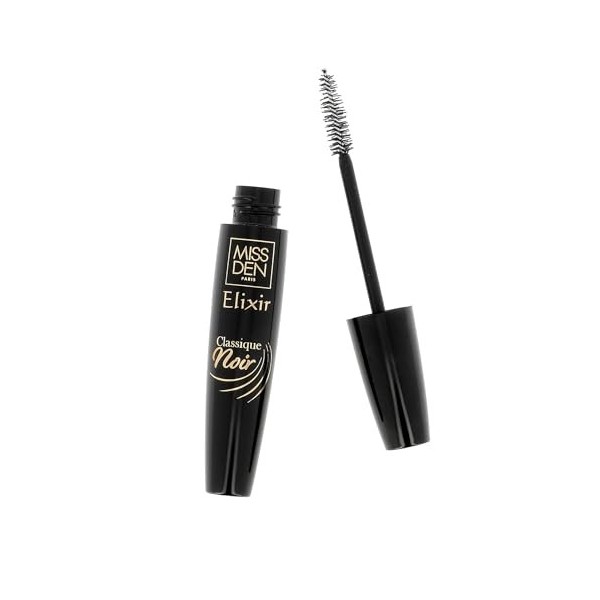 Mascara Elixir Volume - Miss Den - Sans Paquets - Effet Volume - Brosse Épaississante - Teinte 468 Noir Extrême - 9ml