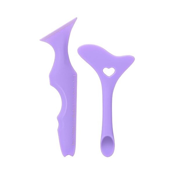 Lot de 2 pochoirs en silicone pour eye-liner - Pochoirs de maquillage avec pointe ailée - Réutilisables - Pochoirs de maquill