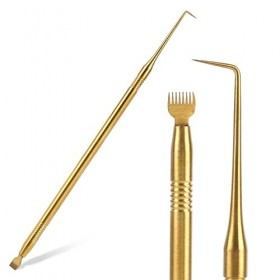 Peigne à cils Lifting Outil de Lifting Cils Brosse Lifting Peigne Acier Inoxydable Lifting Séparateur Mascara Séparateur de C