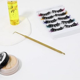 Peigne à cils Lifting Outil de Lifting Cils Brosse Lifting Peigne Acier Inoxydable Lifting Séparateur Mascara Séparateur de C