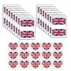 30 autocollants de tatouage Union Jack et 15 autocollants de tatouage Union Jack de différentes formes, autocollants de tatou