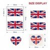 30 autocollants de tatouage Union Jack et 15 autocollants de tatouage Union Jack de différentes formes, autocollants de tatou