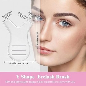 SSRDFU - 30 Pcs Mini Peigne Brosse à Cils en Forme de Y, Extensions de Cils Transparentes en Silicone, séparateur de Cils, ne