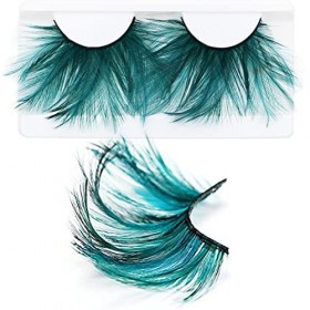 Faux Cils Naturel,Faux Cils,Fake Lashes,Les Cils Magiques, Les Cils à Plumes,Décoration glamour pour fête, carnaval, faux bal