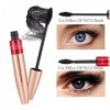 HOUSN Mascara Imperméables, Mascara Longue Tenue, Mascara Volumineux,2 Têtes de Brosse, Mascara 2 en 1 Pour un Effet Allongea